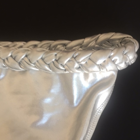 New Silver Wet Seal Swimsuit Bottom Braided Size L - Picture 7 of 8